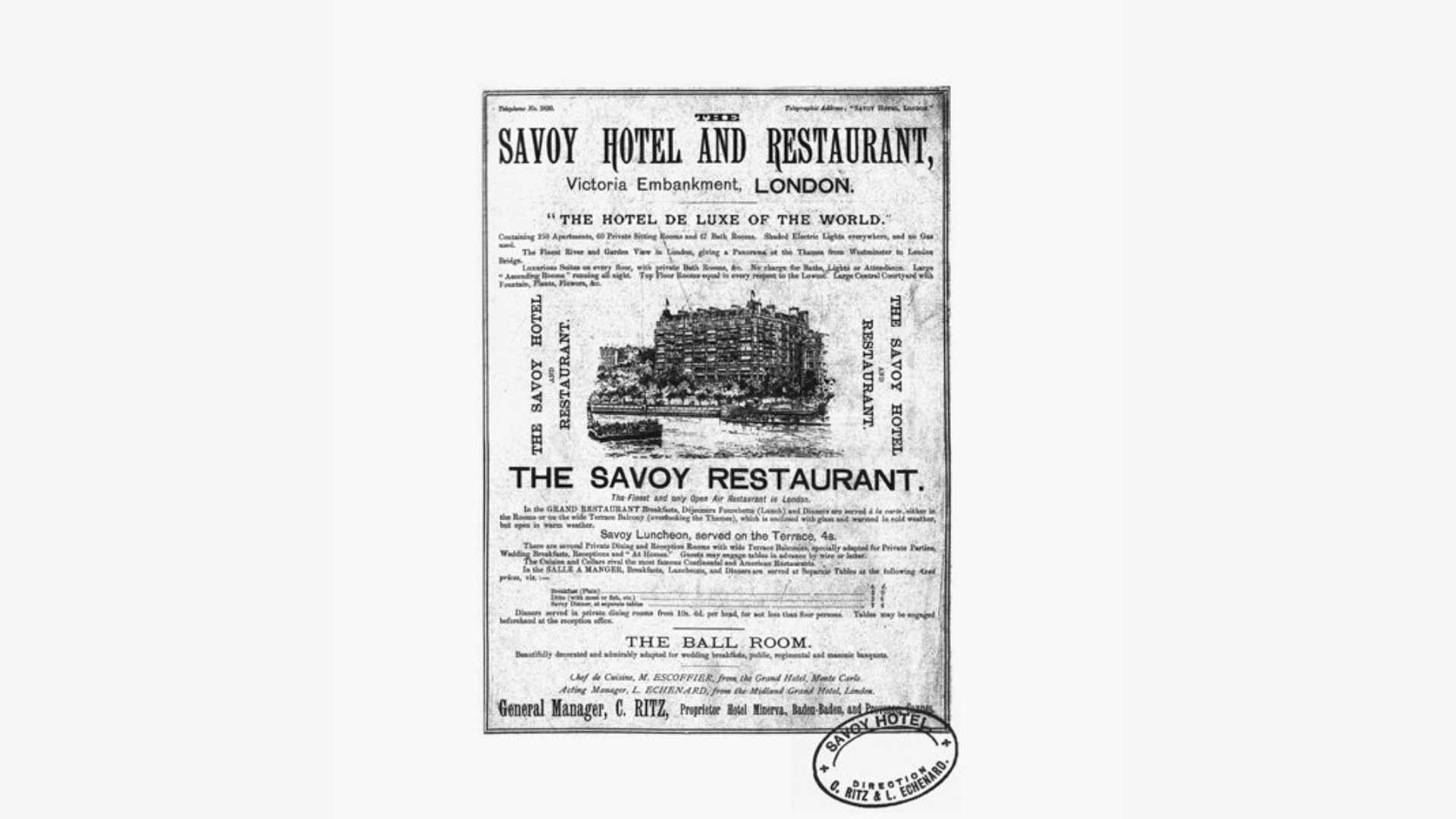 Savoir beds featuring the Savoy restaurant