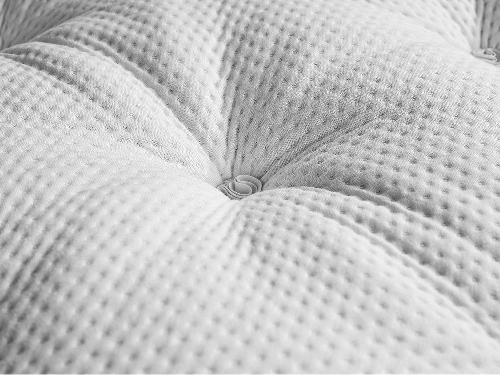 Detail of savoir no.1 mattress stretch-cotton with tufting