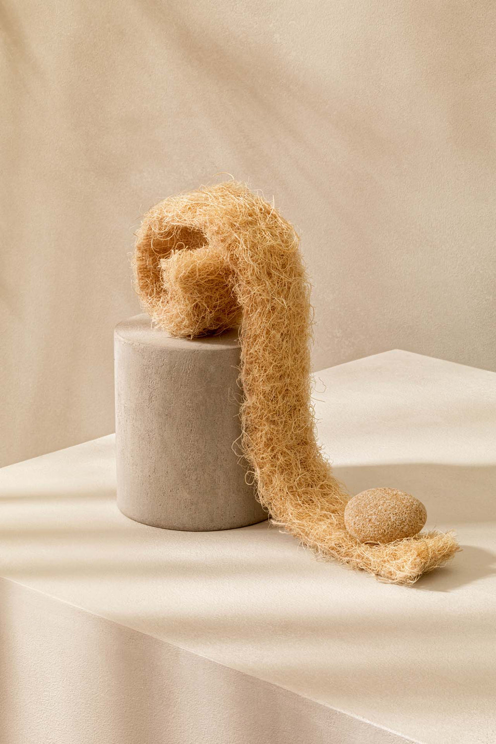 Close-up and lifestyle image of natural material used in a vegan mattress