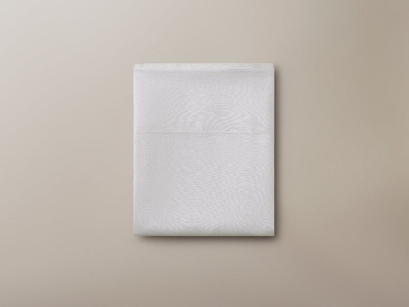 Linen and Tencel Flat Sheet in Soft White by Savoir