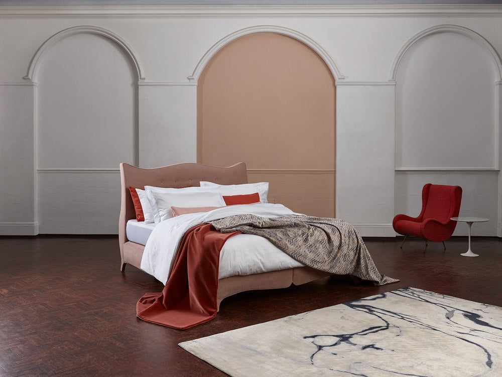 Penelope bed with sculptural lines