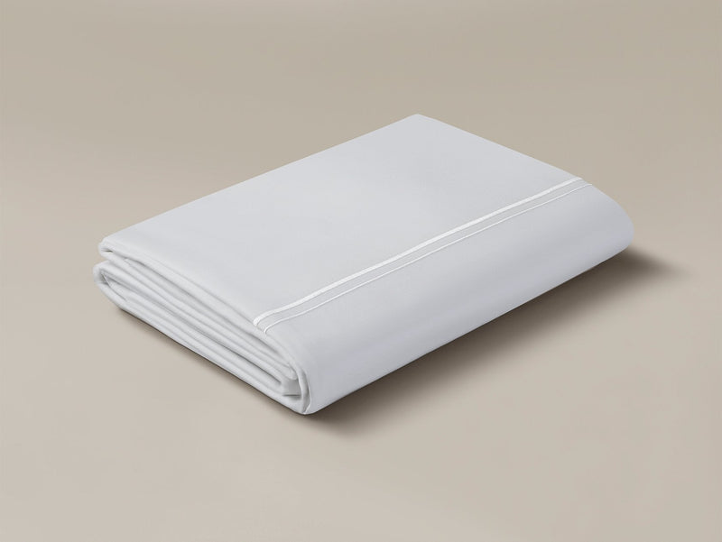Folded percale duvet cover