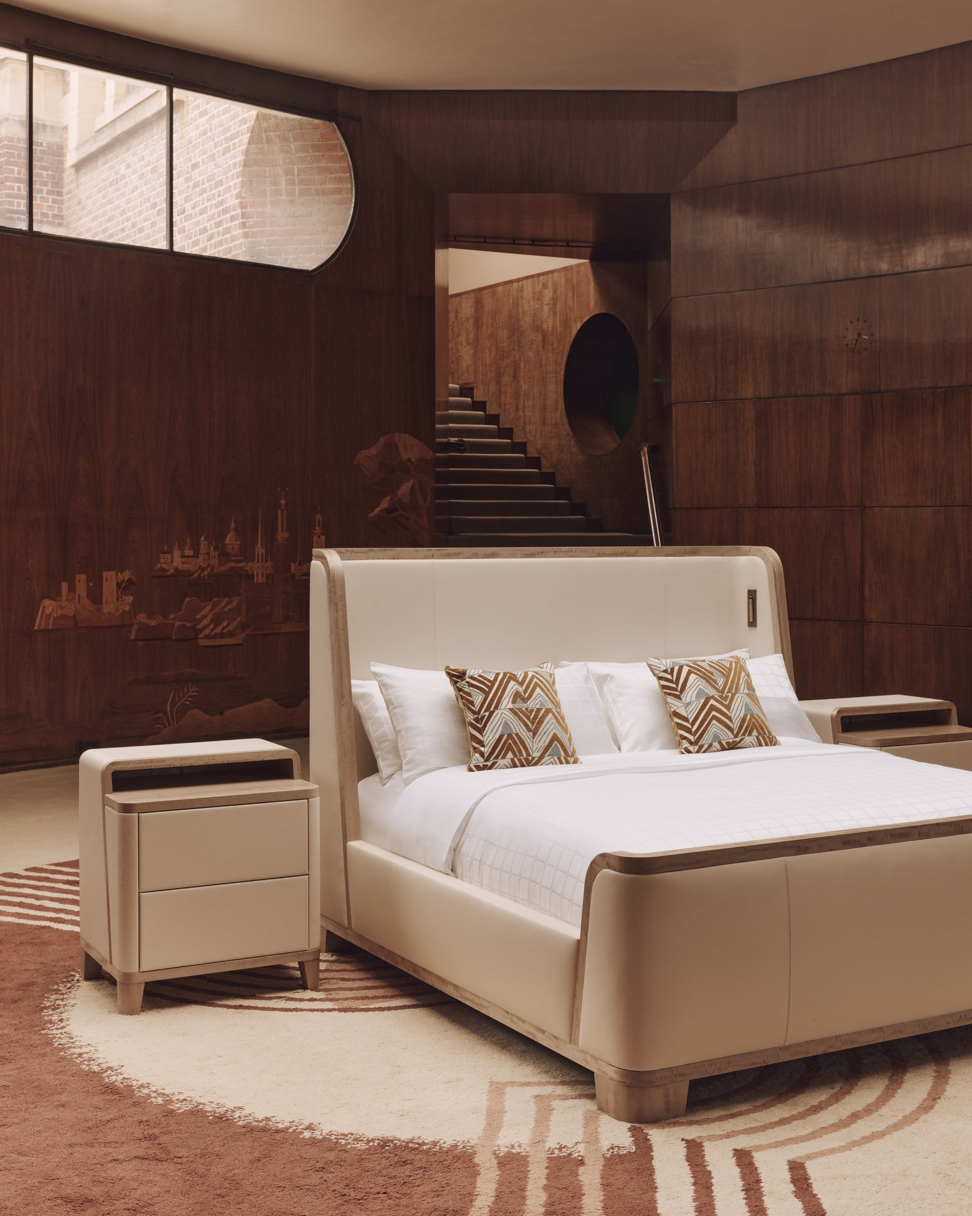 The Savoir bed from the Winch Design collaboration and the nightstands