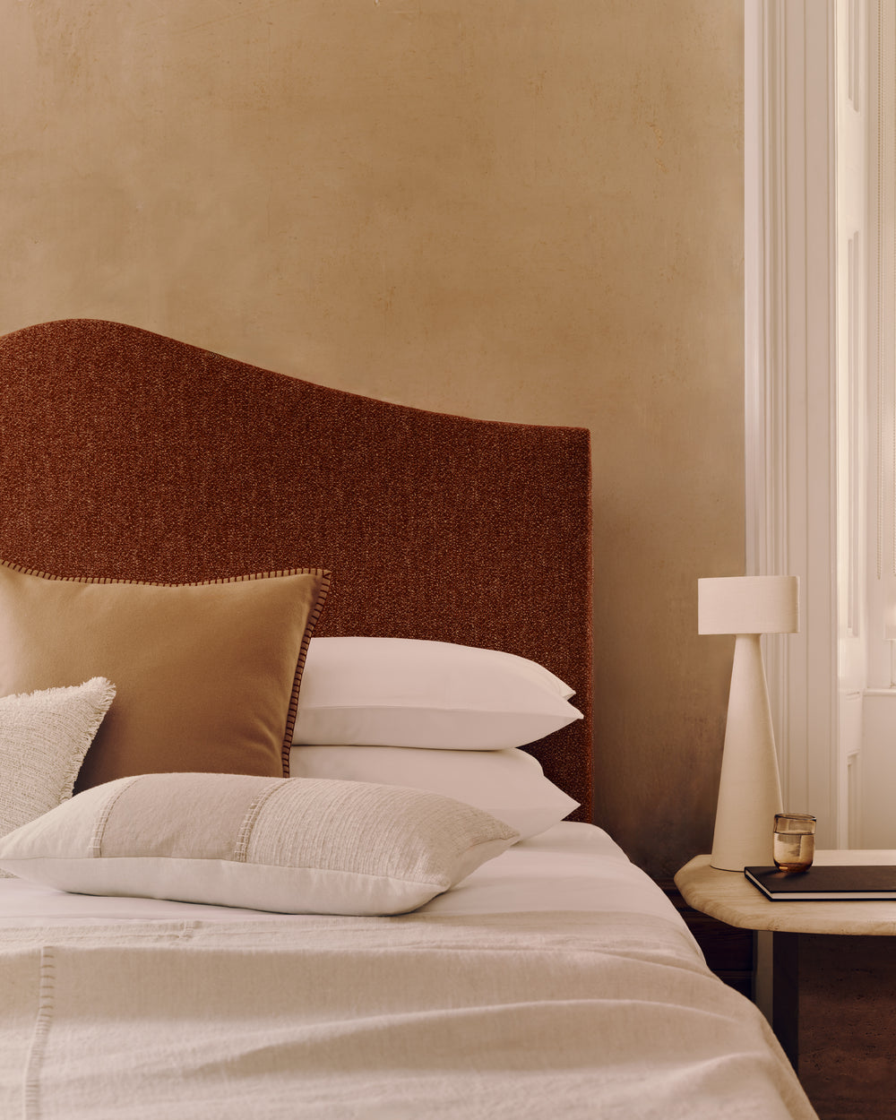 Savoir Alex curved headboard and bedside table