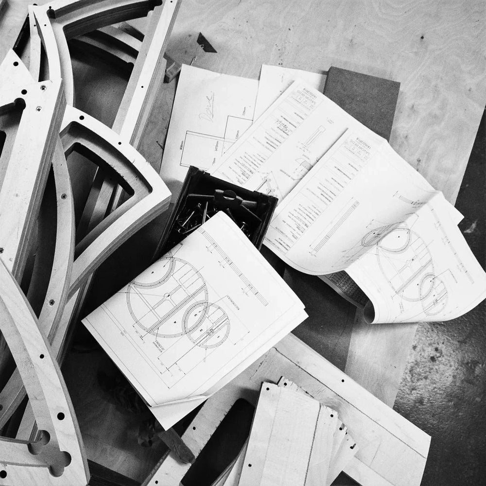 Black and white picture displaying different drawings