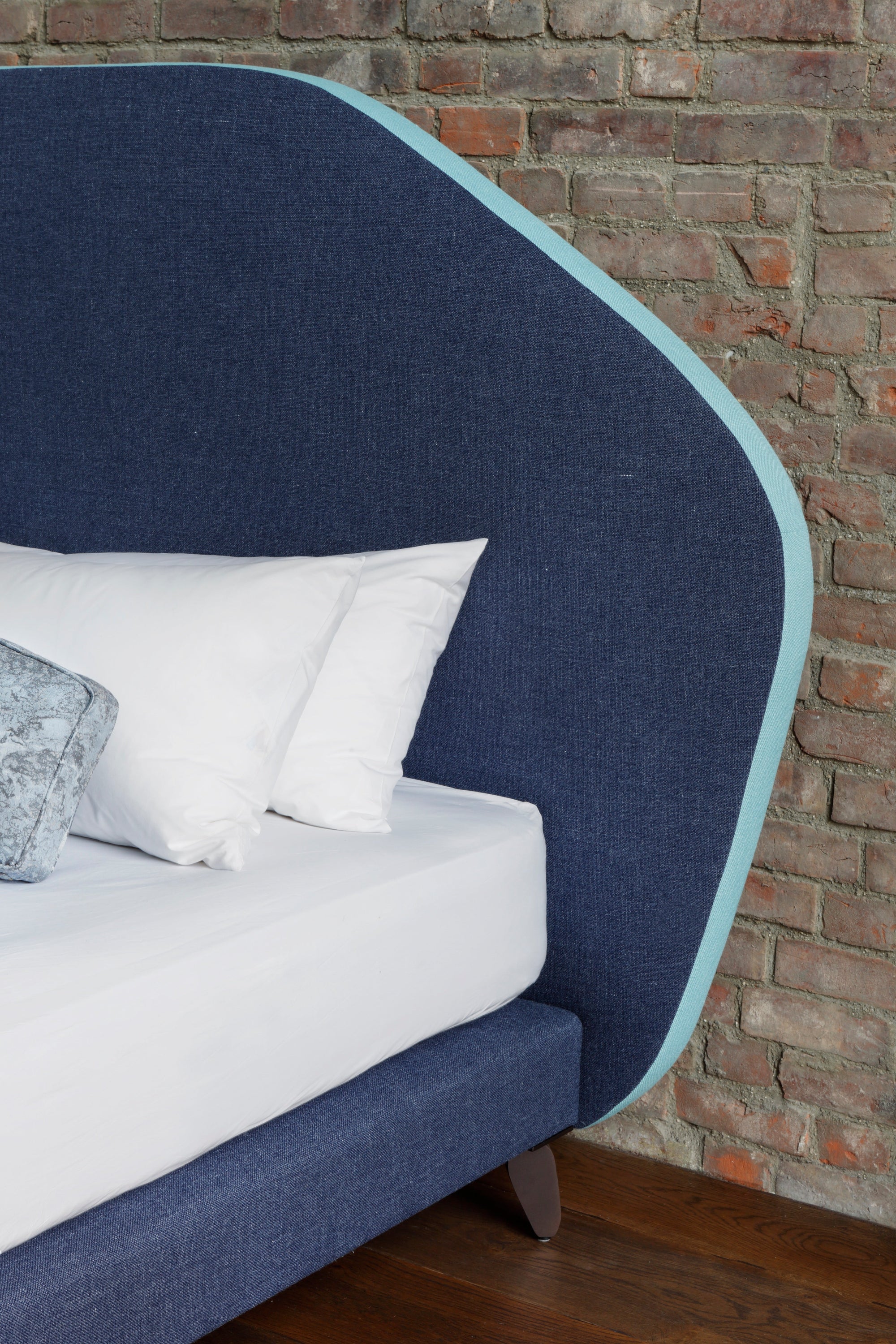 A close-up of the Savoir Cloud headboard