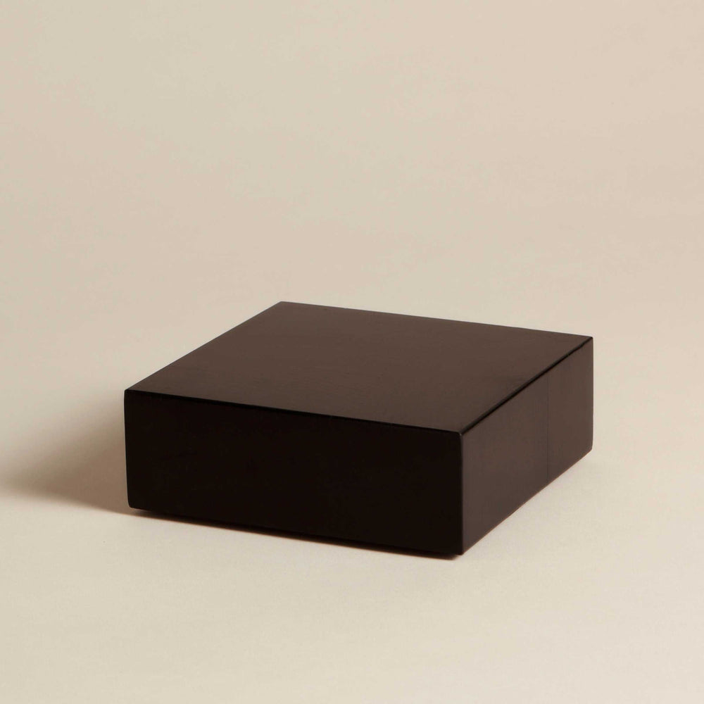 Savoir block leg with a nickel finish