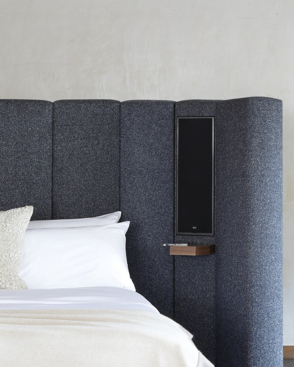 Detail of the Kef bed panelling