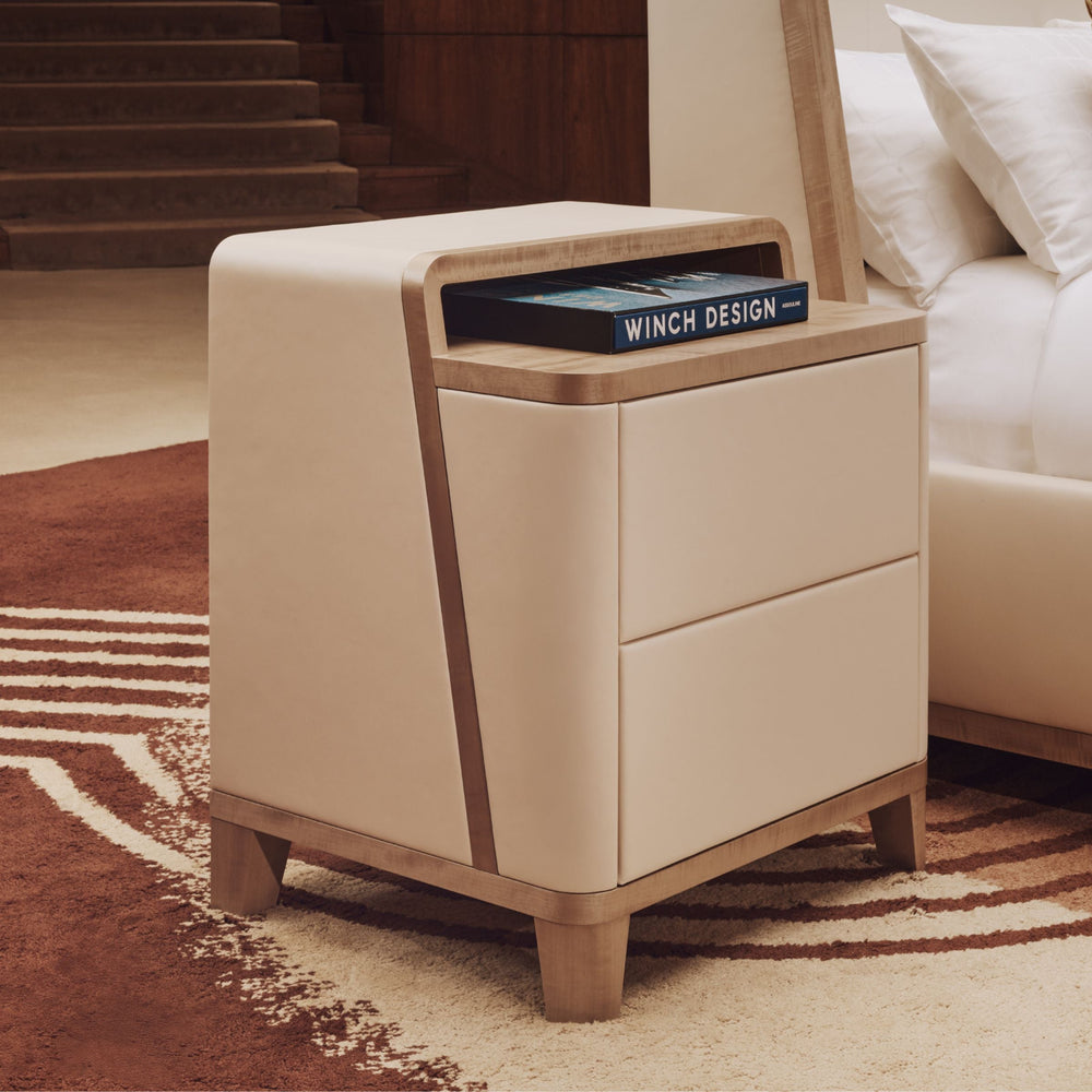 Winch design bed with nightstand detail