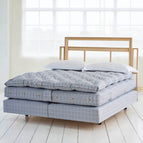 Savoir bed featuring the bed set no2 with the mattress, the base and the topper.