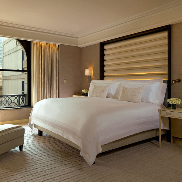 Suite master bedroom in the Peninsula hotel