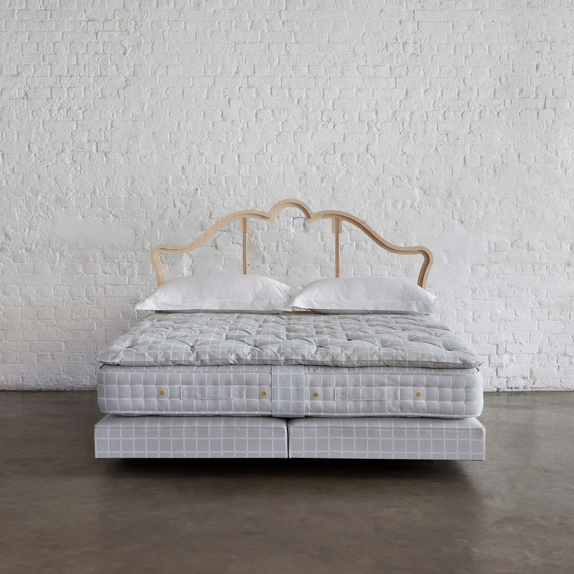 Front view of the Savoir vegan bed