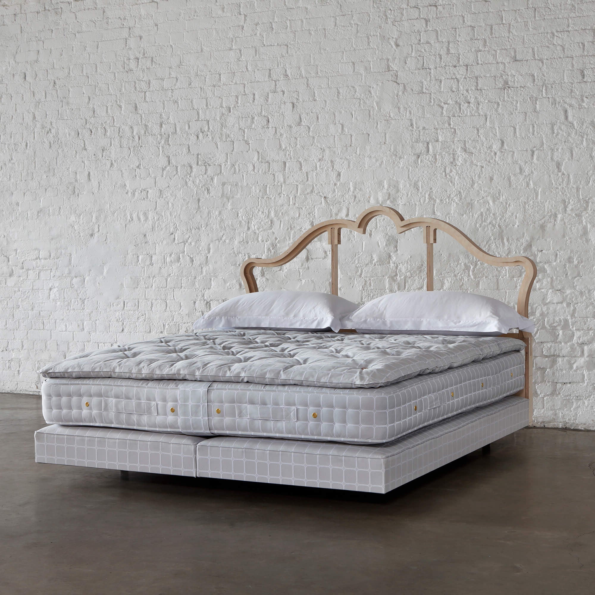 Side view of the Savoir vegan bed