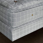 View of the different lSavoir layers from topper to mattress and finally  base