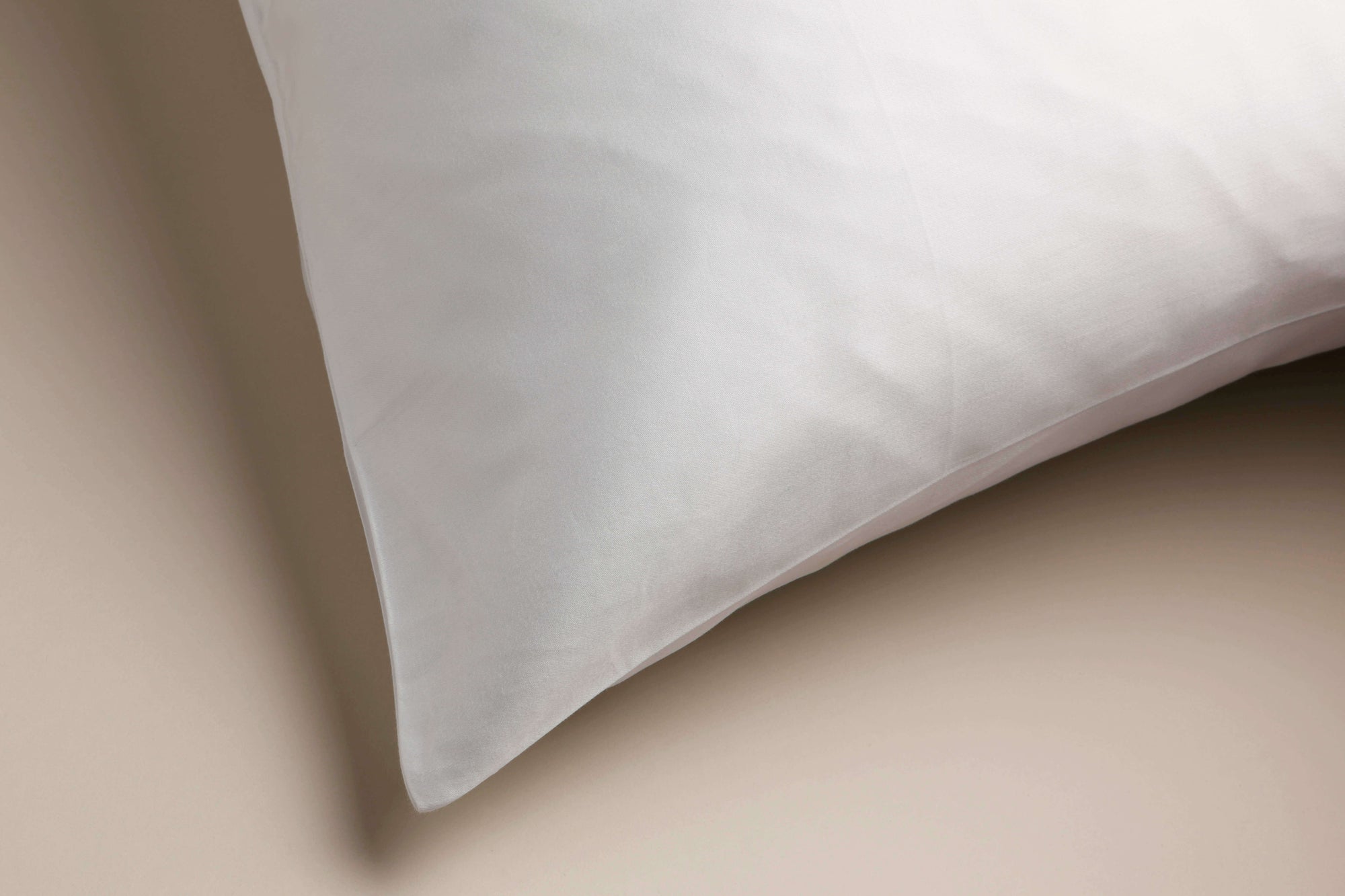 Corner of a sateen pillowcase