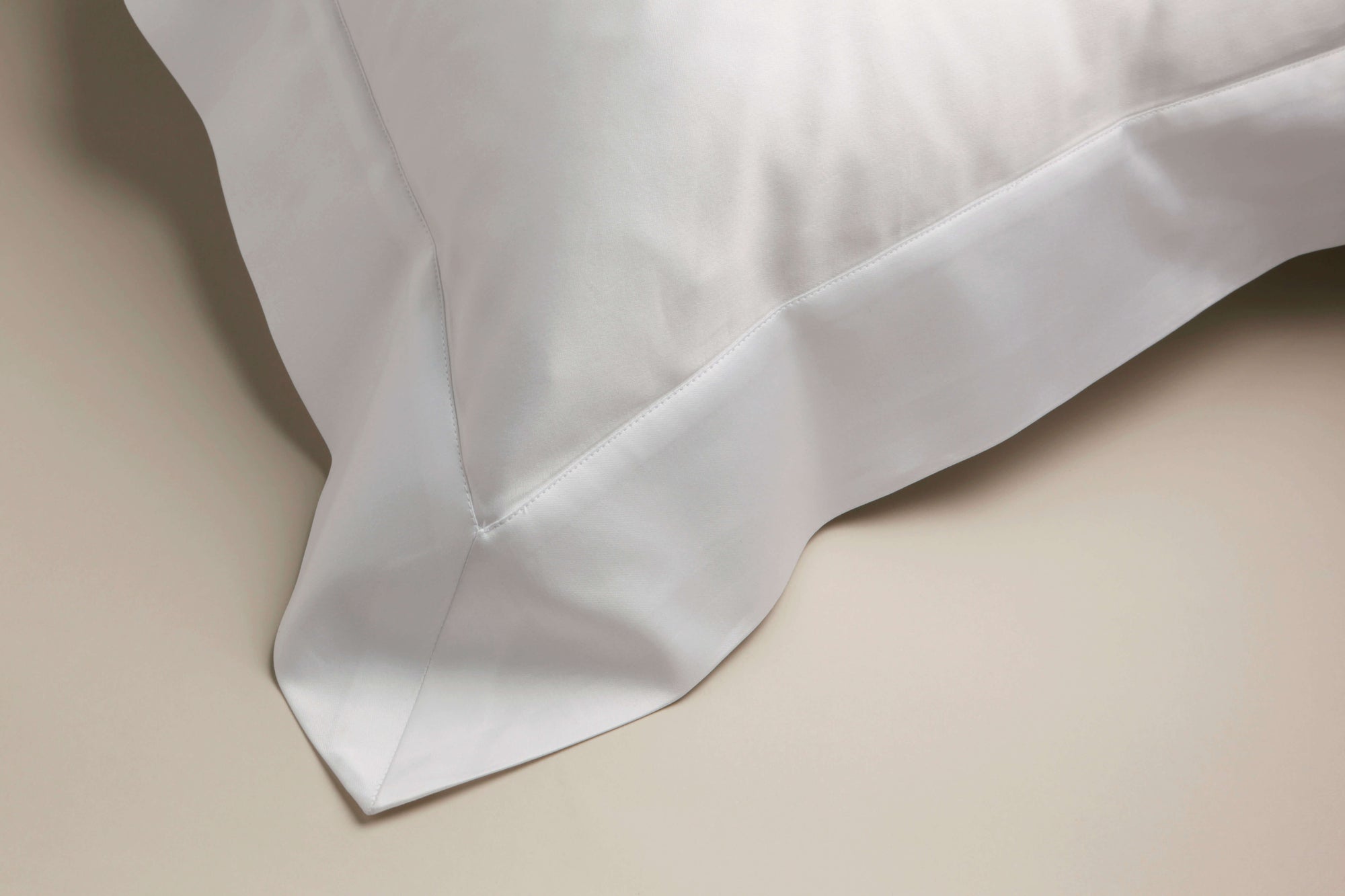 Corner of a sateen pillowcase
