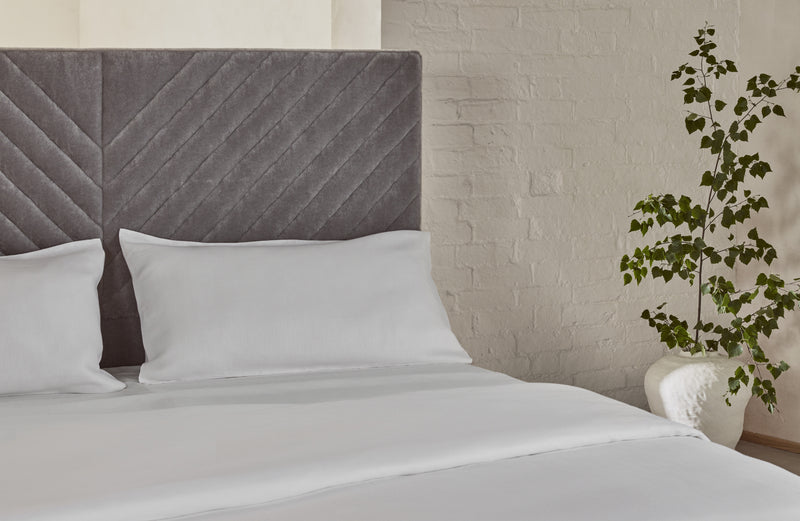 Savoir White Herringbone Linen