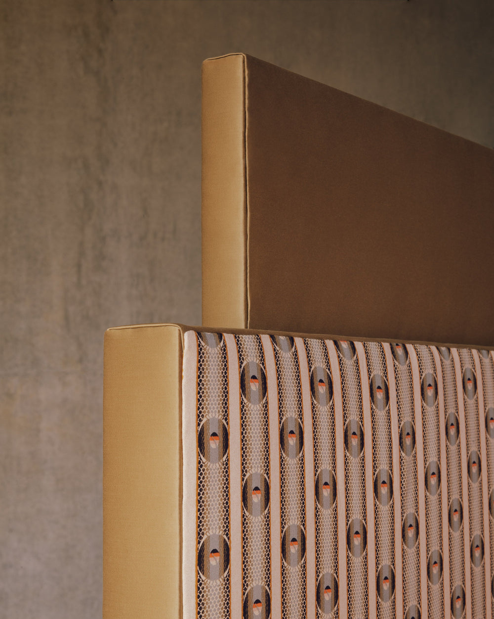 The back headboard detail of the Savoy bed