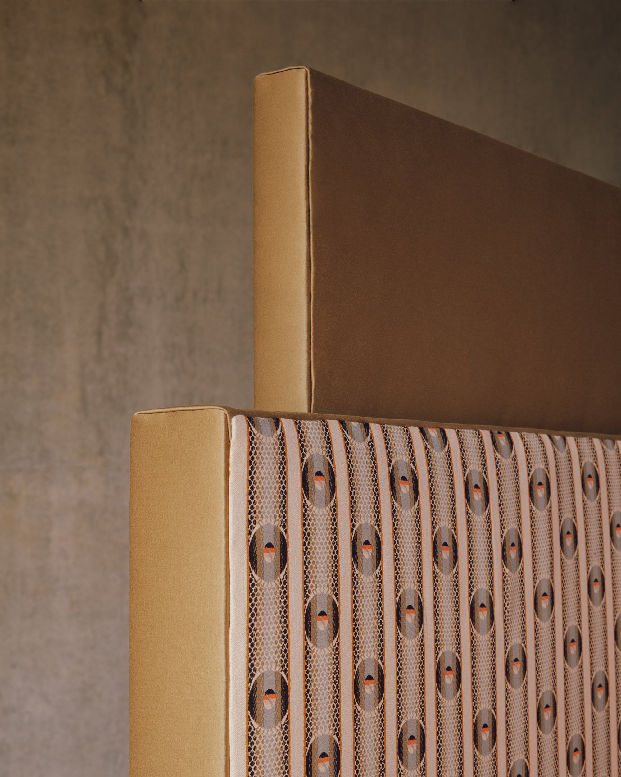 The back headboard detail of the Savoy bed