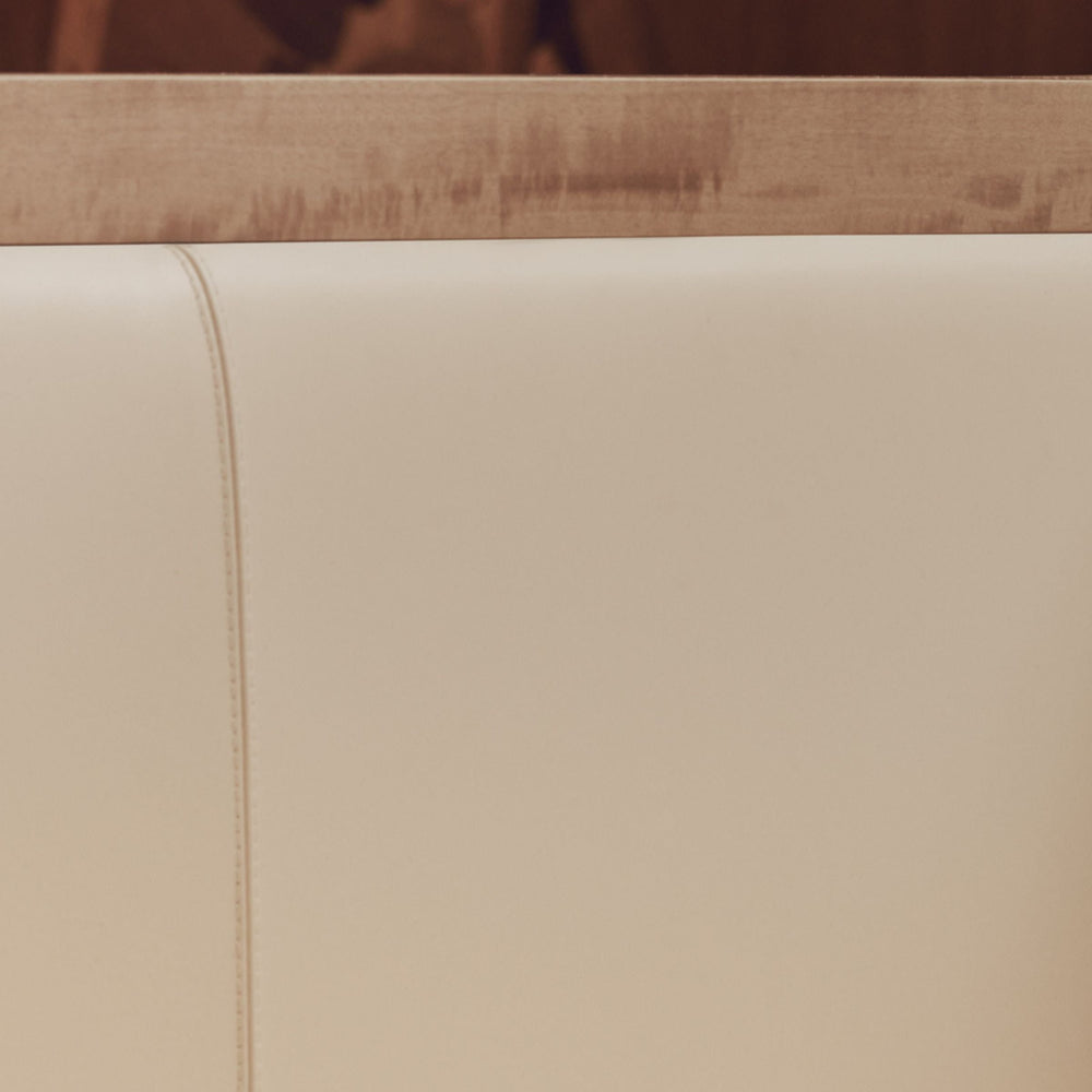 Stitching detailing from the Savoir and Winch Design Tranquility bed