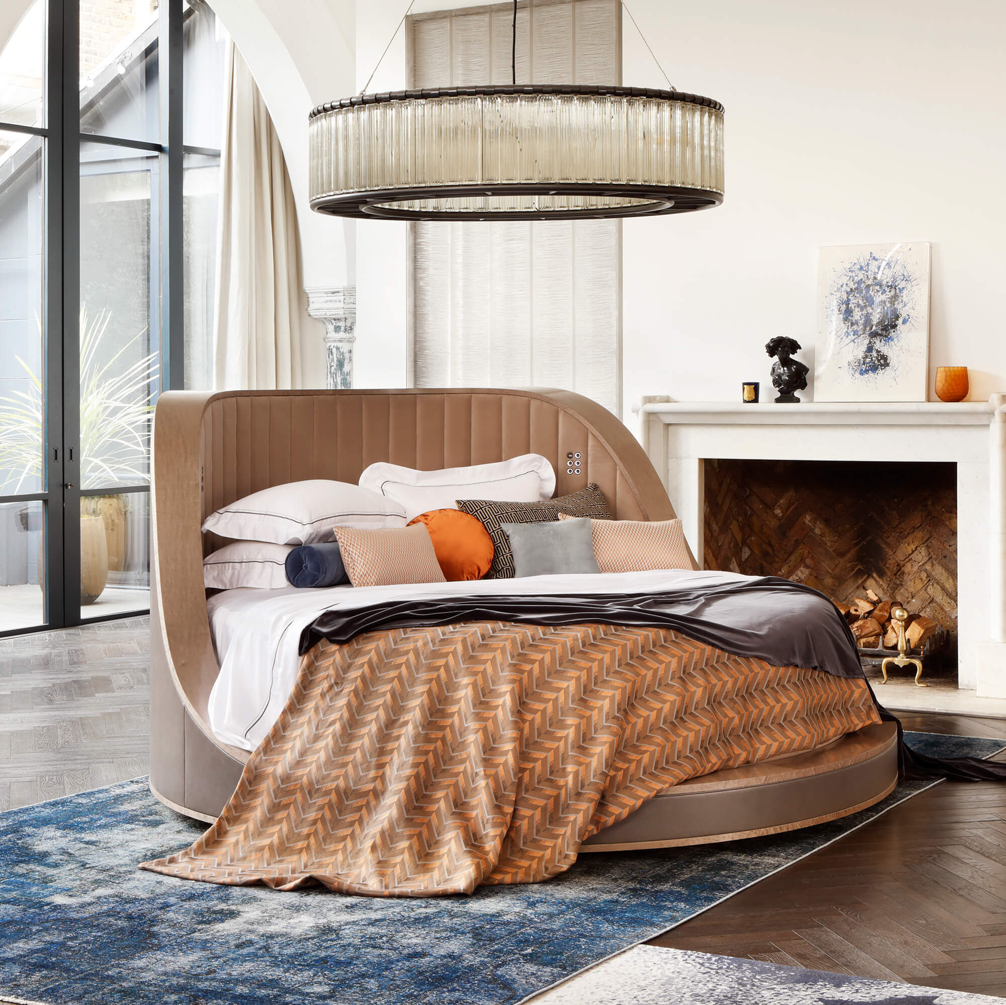 The Three Sixty - Sumptuous Bespoke Round Rotating Bed | Savoir Beds