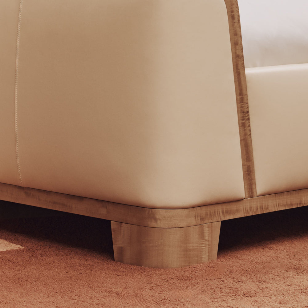 The tranquility Winch Design bed and a leg detail