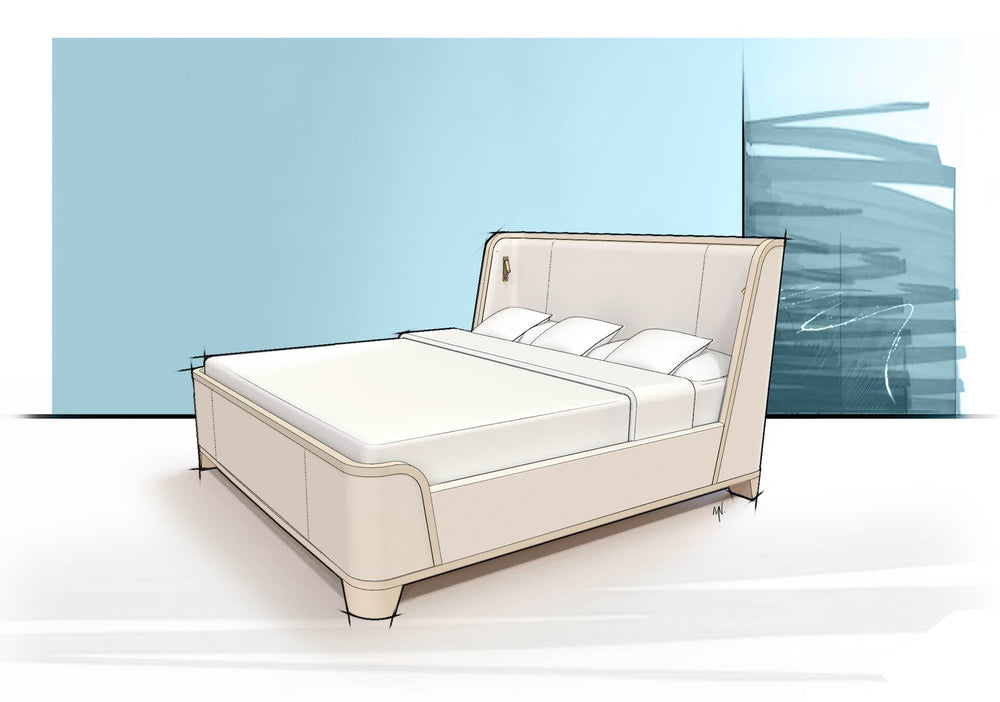 Design sketch of the Winch Tranquility bed