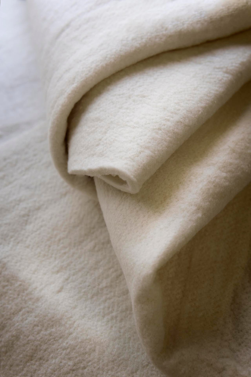 Close up of folded wool